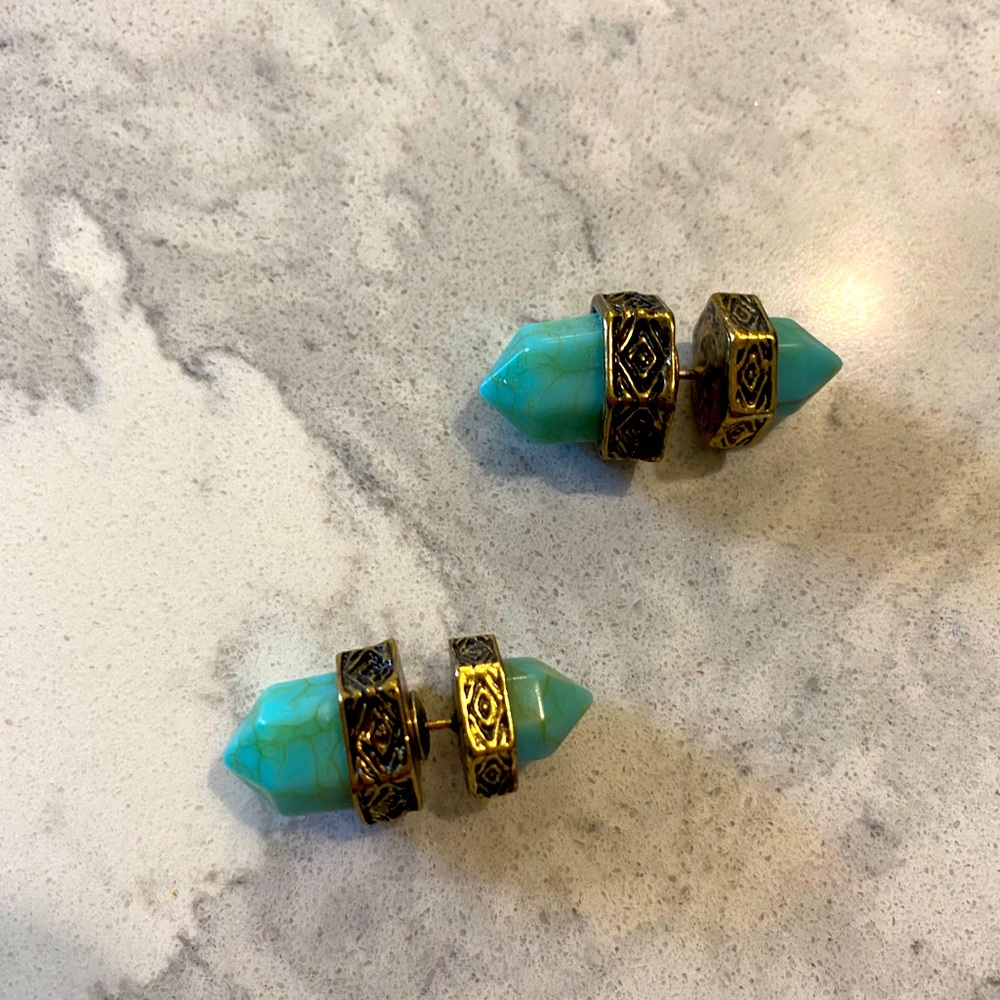 Turquoise stud earrings